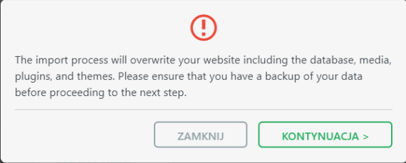 Jak importować kopię zapasową stworzoną w All in One WP Migration Plugin