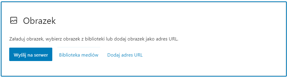 Opcje dodania obrazka w treści WordPress