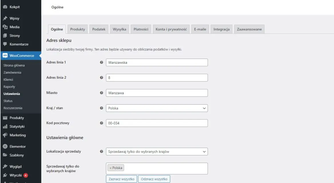 Marketplace w oparciu o WordPress - WooCommerce