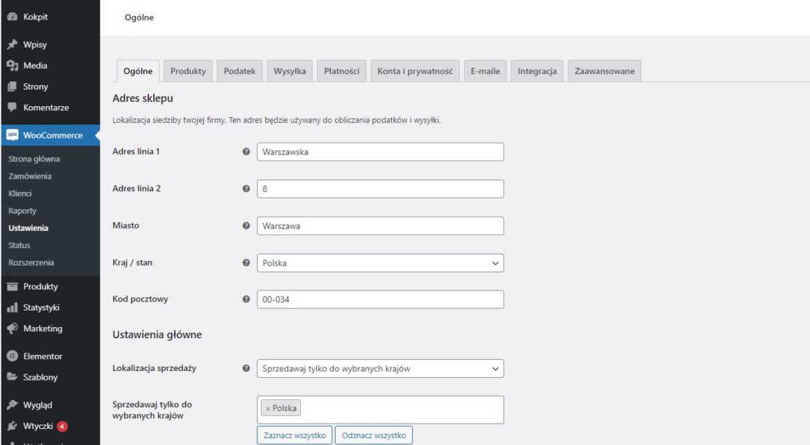 Marketplace w oparciu o WordPress - WooCommerce